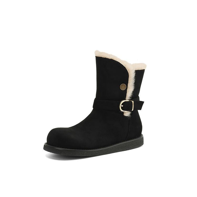 Padded Fashion Snow Boots - Black