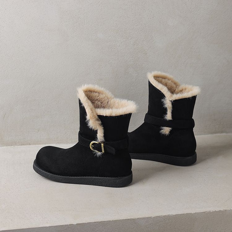 Padded Fashion Snow Boots - Black