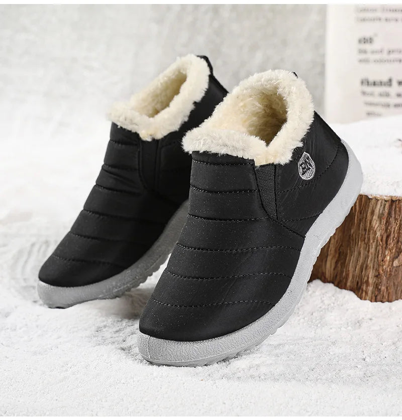 Waterproof Warm Snow Boots - Black