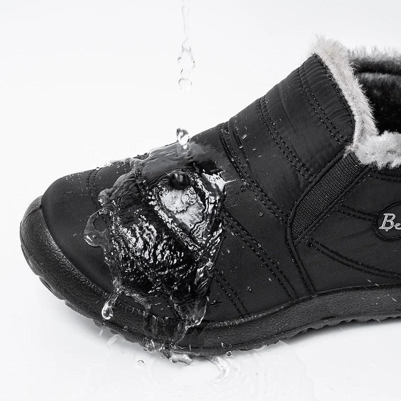 Waterproof Warm Snow Boots - Black