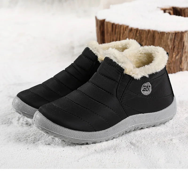 Waterproof Warm Snow Boots - Black