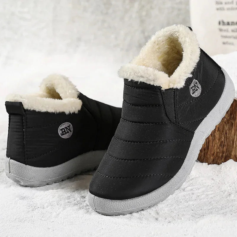 Waterproof Warm Snow Boots - Black