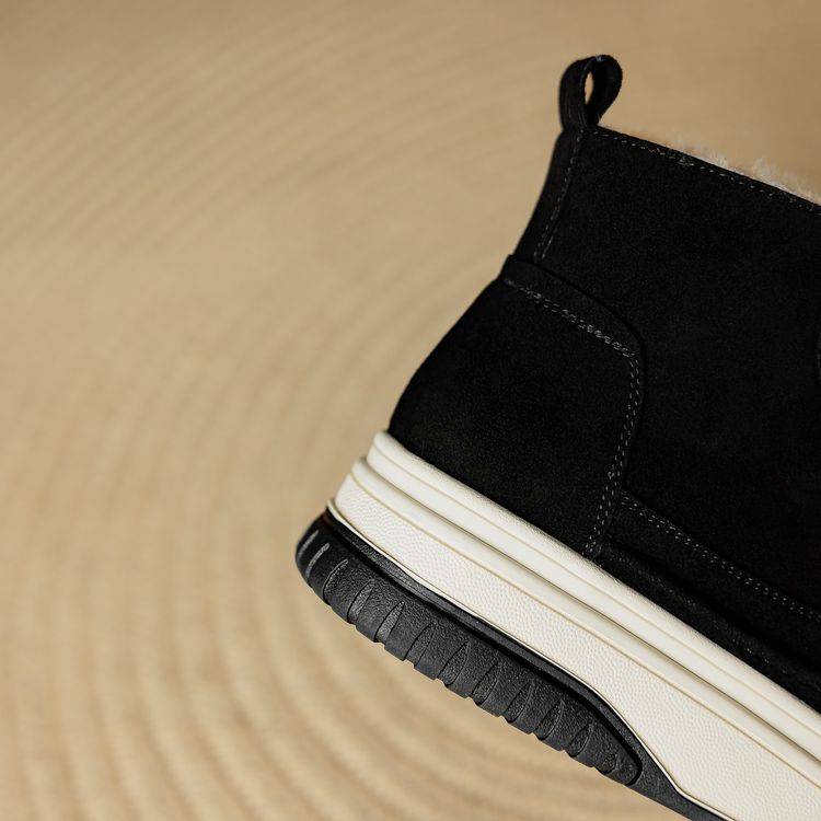 Warm Fleece-Lined Winter Boots -Black