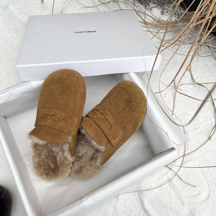 Cozy Suede Slip-On Loafers with Soft Lining - Khaki