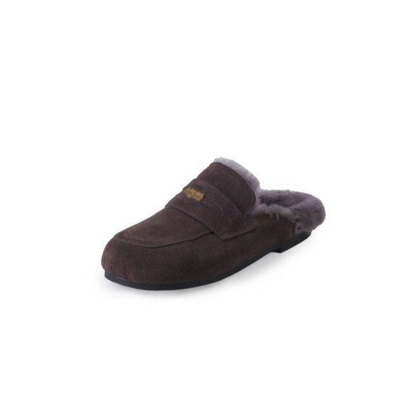 Cozy Suede Slip-On Loafers with Soft Lining - Brown